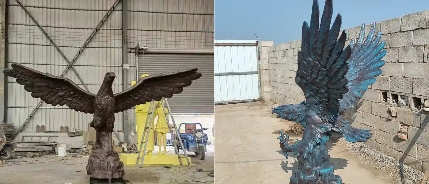 American eagle statues