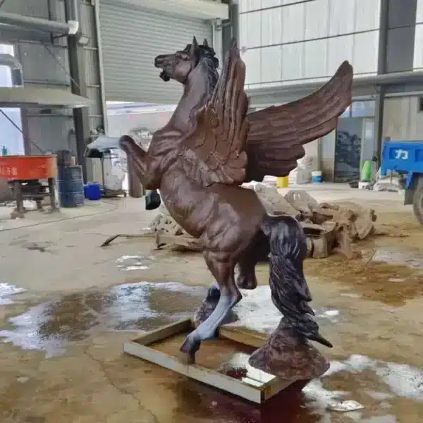 Bronze Flying Pegasus Sculpture