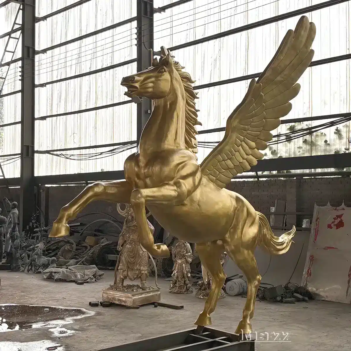 Bronze Flying Pegasus Sculpture