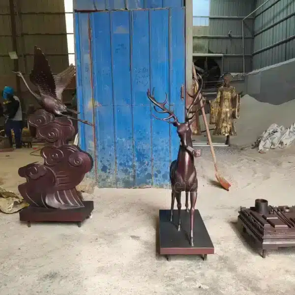 life size stag garden ornament