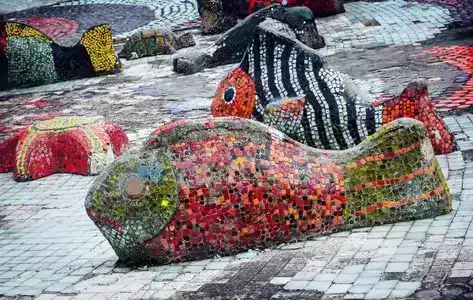 Mosaic glass fish