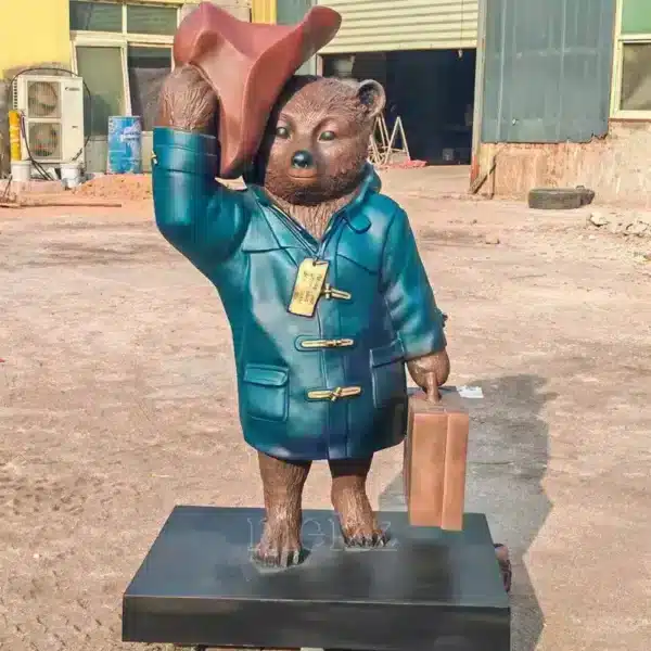 bronze paddington bear statue