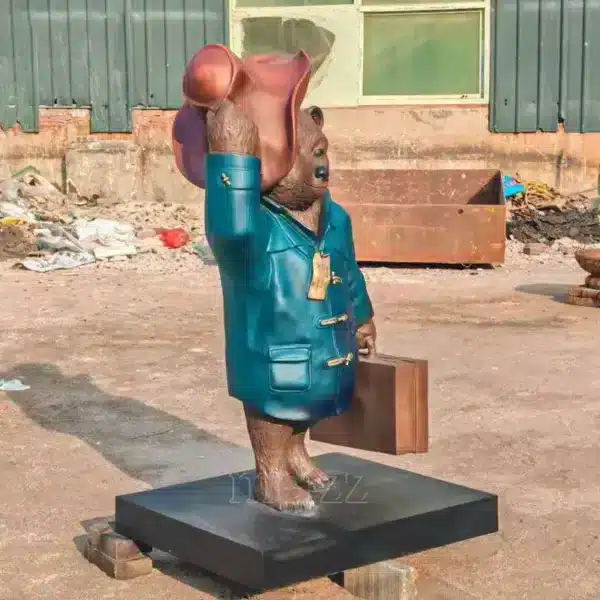 bronze paddington bear statue