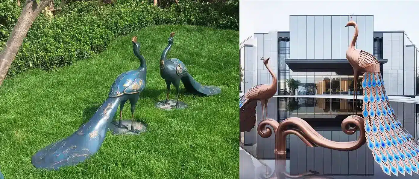 bronze-peacock-statue