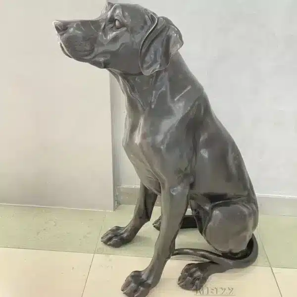 life size bronze great dane statue