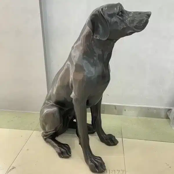 life size bronze great dane statue