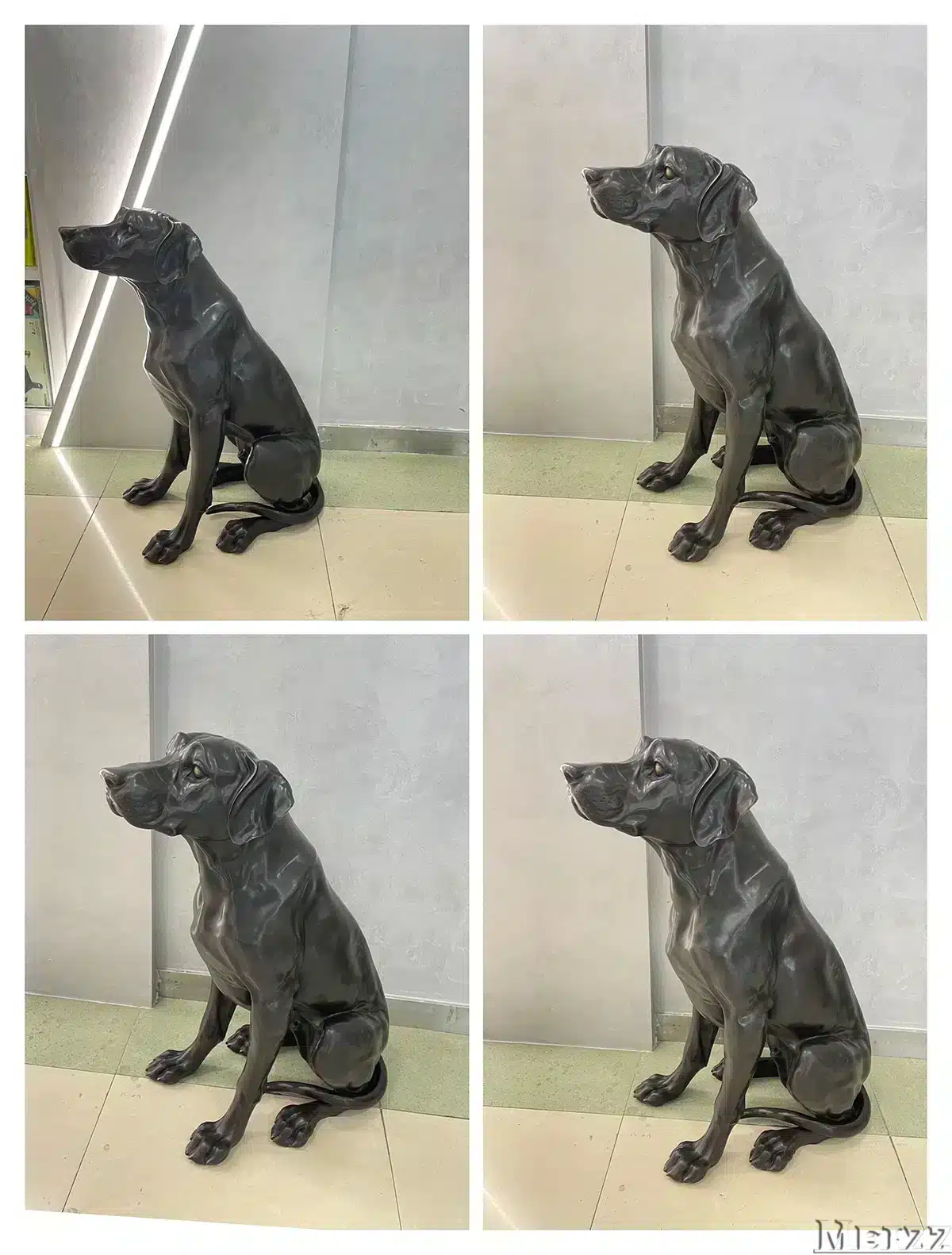 life size bronze great dane statue