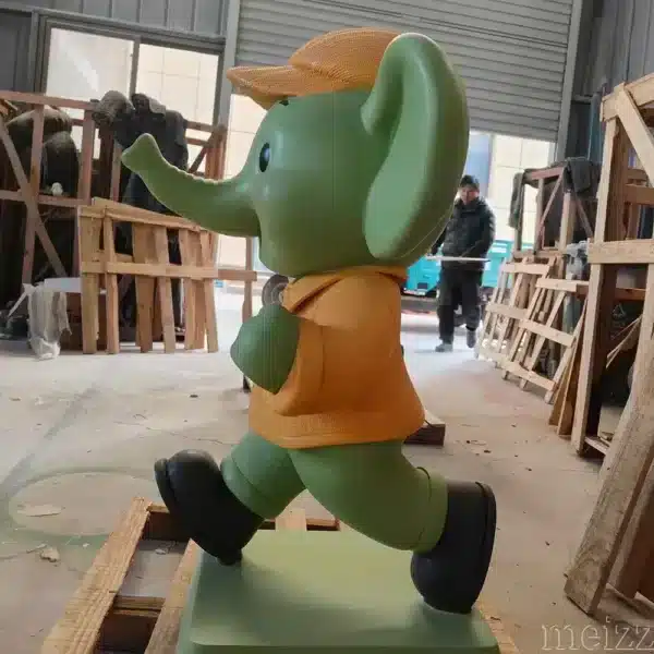 Fiberglass cartoon elephant sculpture