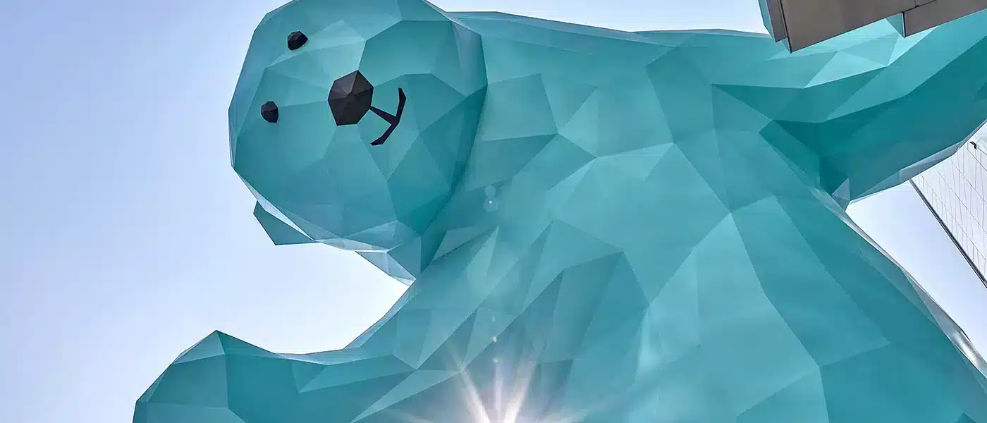 Geometric Bear Sculptures