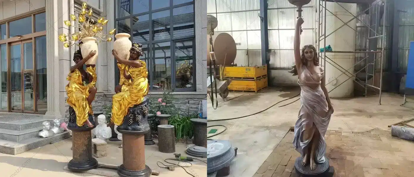 classical Greek bronze female sculptures