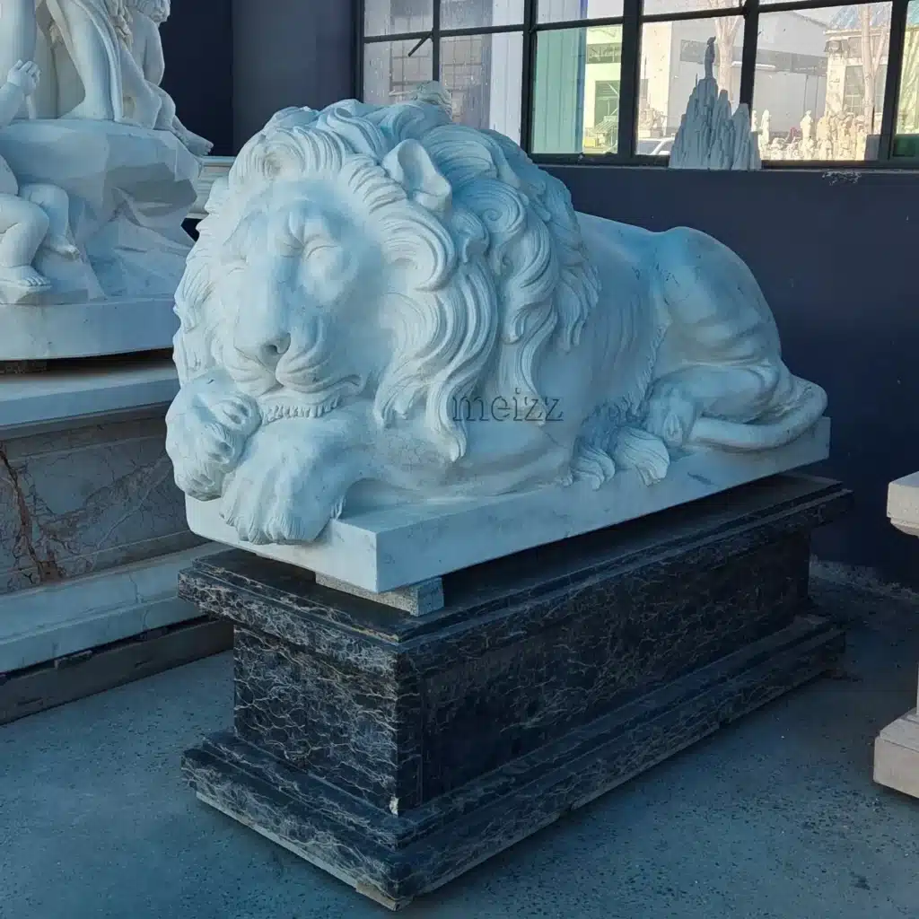 stone lion statue for entrance