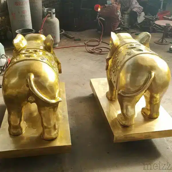 A Pair of Bronze Statues