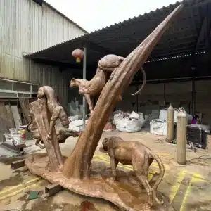 Bronze Cheetah Sculpture