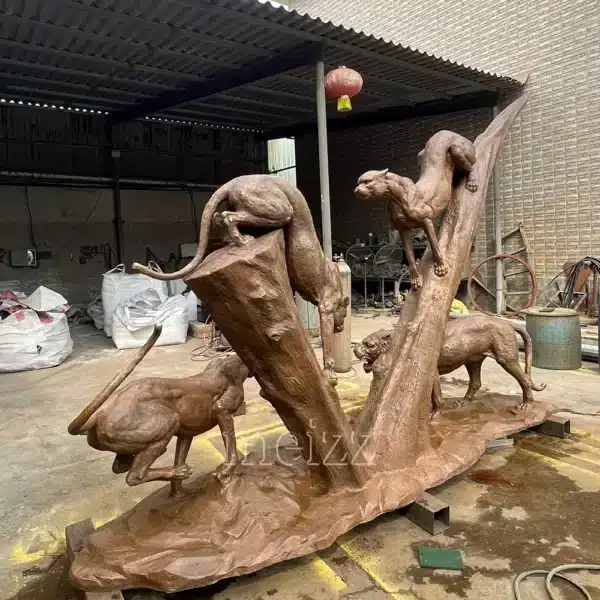 Bronze Cheetah Sculpture