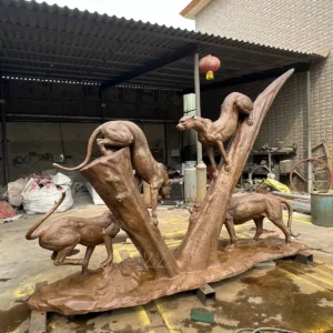 Bronze Cheetah Sculpture