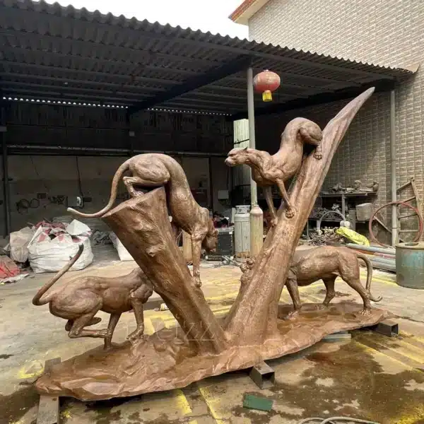 Bronze Cheetah Sculpture