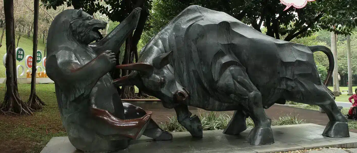 Bull and Bear Sculpture
