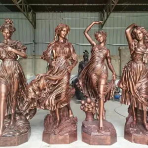 Goddesses of the Four Seasons (6) Clay Sculpture of the Goddess of the Four Seasons