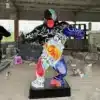 Colorful Graffiti Gorilla Sculpture – Custom Pop Art Gorilla Statue for Public Spaces