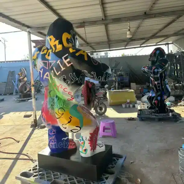 Graffiti Gorilla Sculpture