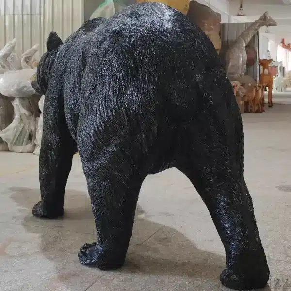 Life-size Standing Black Bear Sculpture