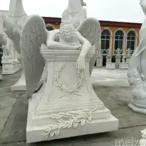 Marble Angel of Grief Monument Statue