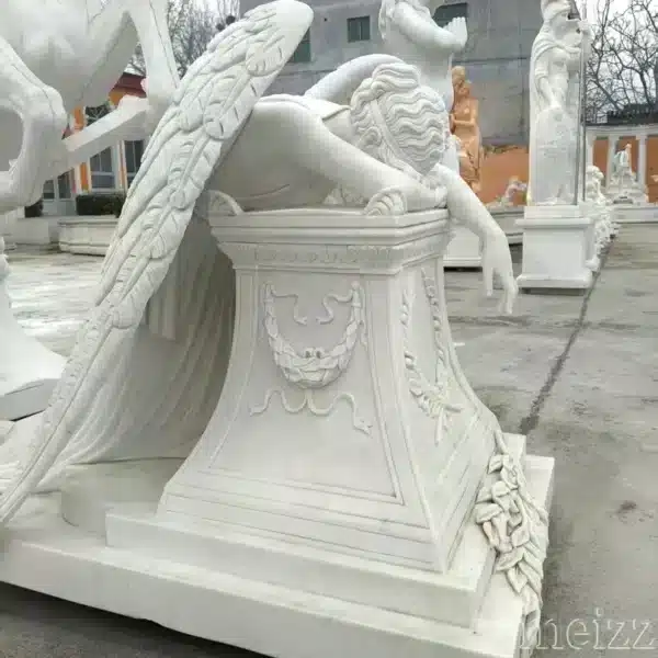Marble Angel of Grief Monument Statue