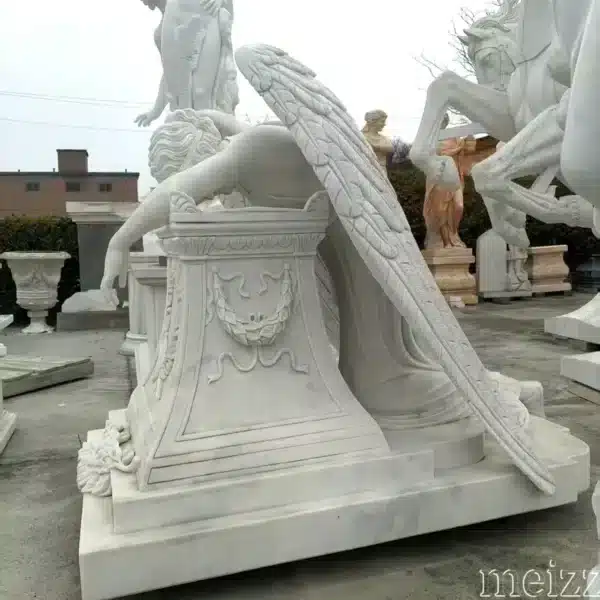 Marble Angel of Grief Monument Statue