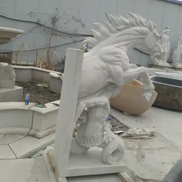 Marble Horse Sculpture for Outdoor Garden