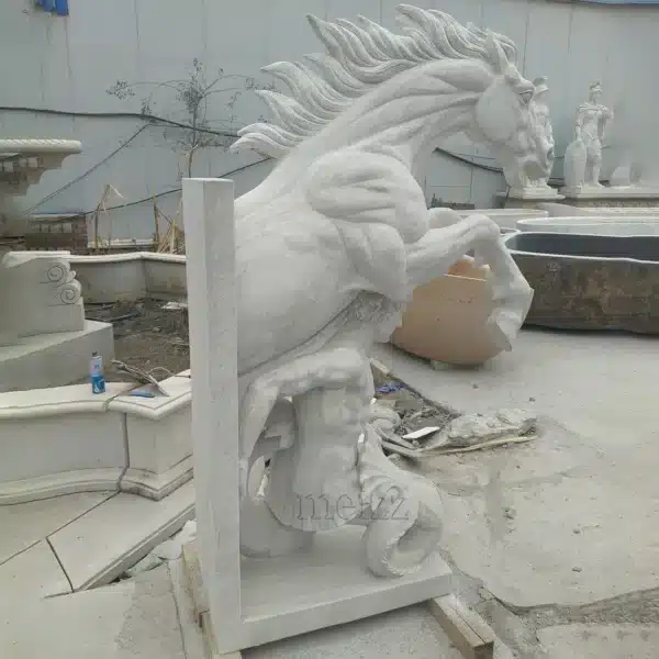 Marble Horse Sculpture for Outdoor Garden