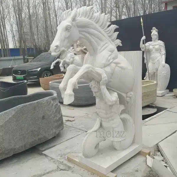 Marble Horse Sculpture for Outdoor Garden