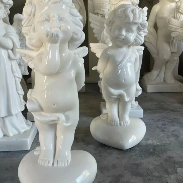 Multi-Style Marble Cupid Garden Statues