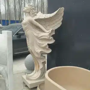 Outdoor Marble Angel Statue (2) Outdoor Marble Angel Statue