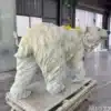 Outdoor Life-Size Fiberglass White Polar Bear Statue