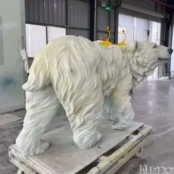 White Polar Bear Statue