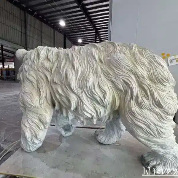 White Polar Bear Statue