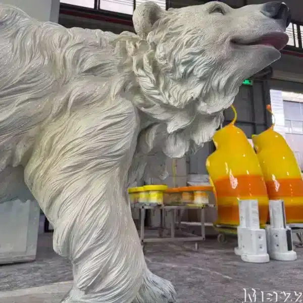 White Polar Bear Statue