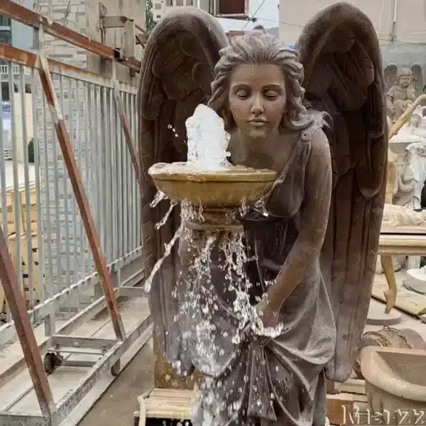 bronze cherub fountain statue