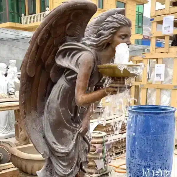 bronze cherub fountain statue