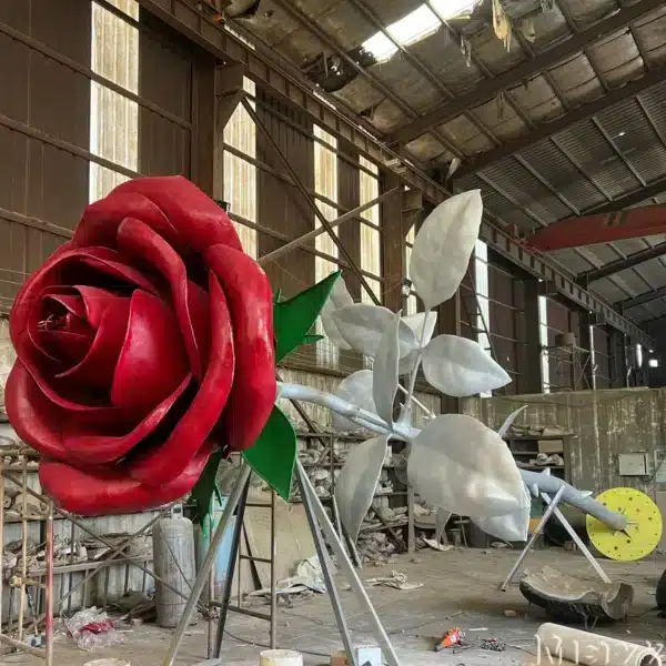 giant rose sculpture