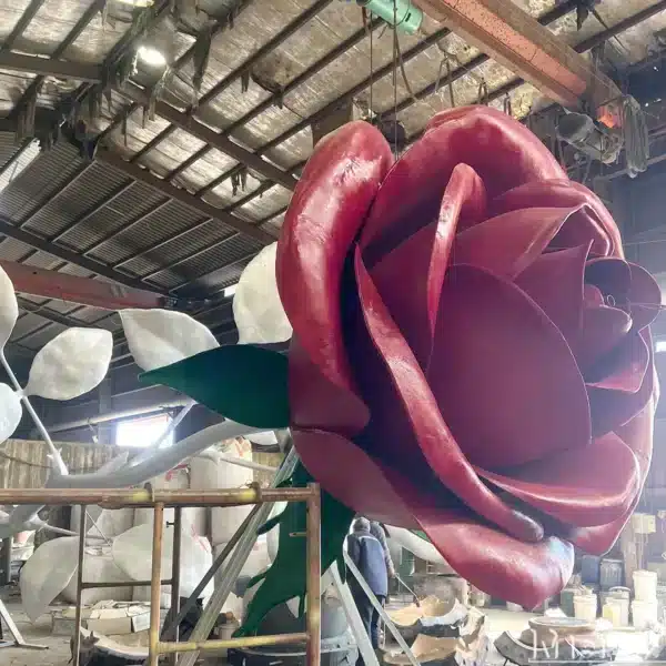 giant rose sculpture