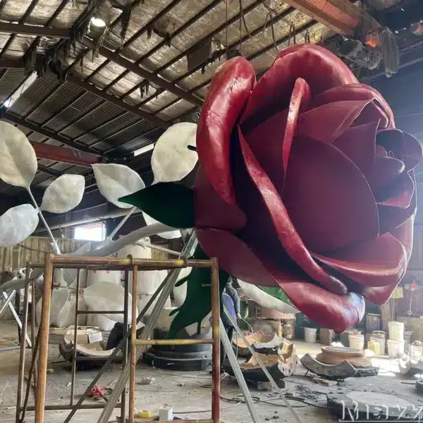 giant rose sculpture