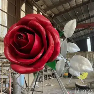 giant rose sculpture
