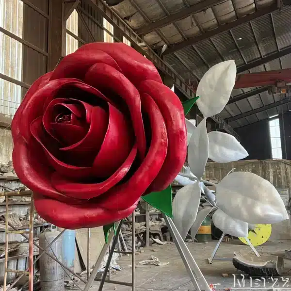 giant rose sculpture