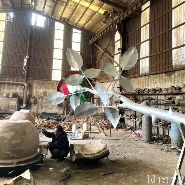 giant rose sculpture