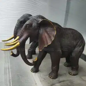 small brass elephant statue