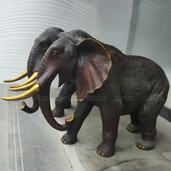 small brass elephant statue