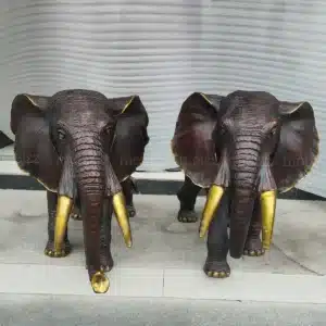 small brass elephant statue