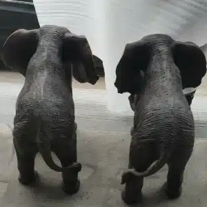 small brass elephant statue