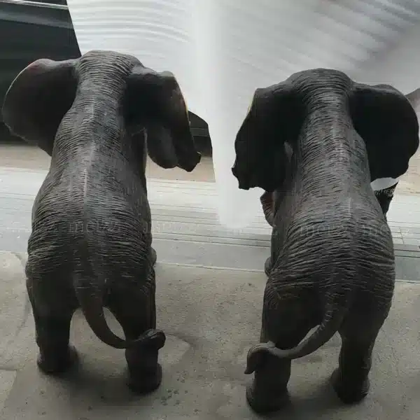 small brass elephant statue